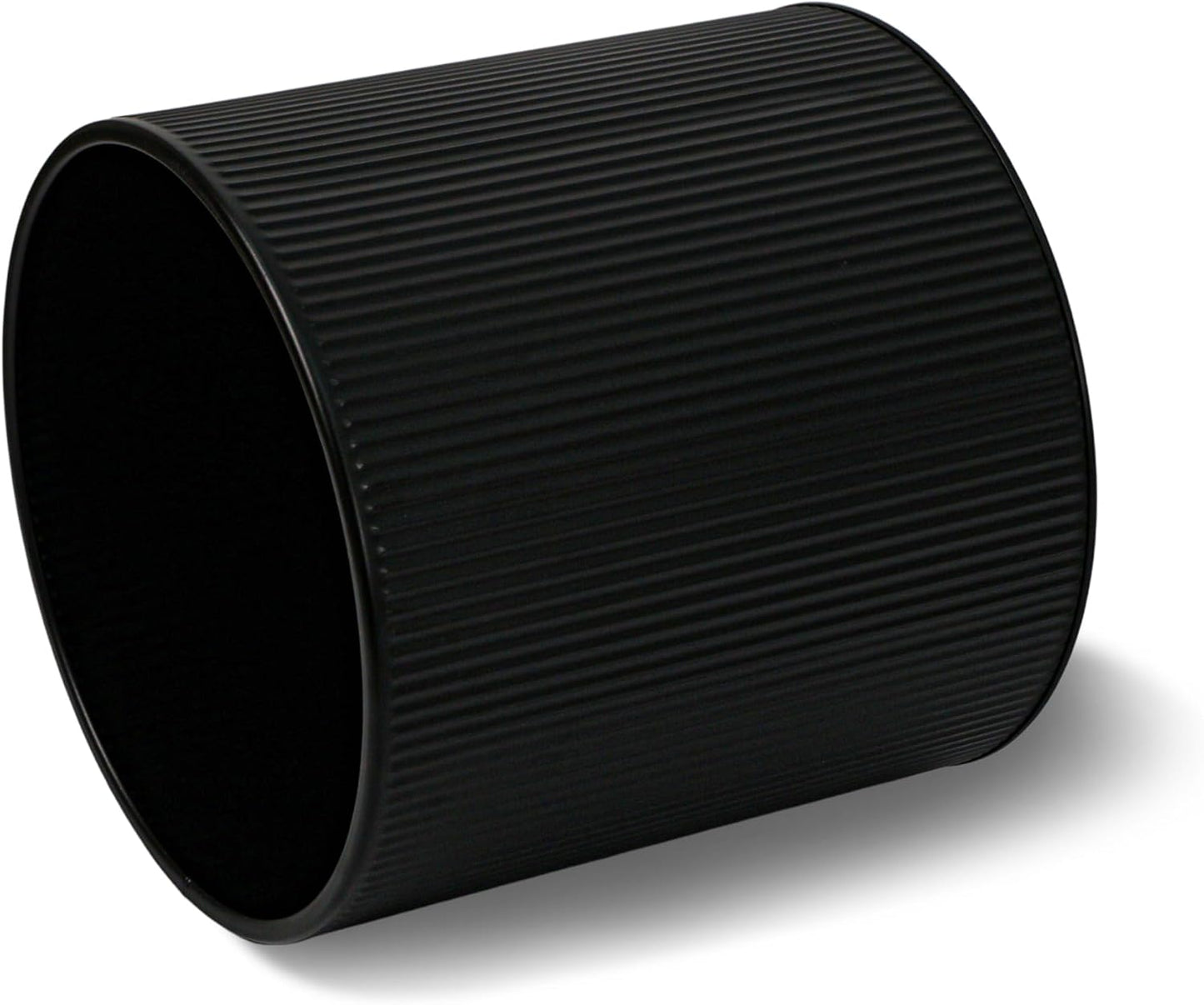 ARNIS Modern Plant Pots, Set of 2 Round Large Planters with Stand, Large Size Metal Pots with Drainage Holes for Living Room, Office, Garden or Balcony, 10.5 &12.25 Inch, Black & Gold