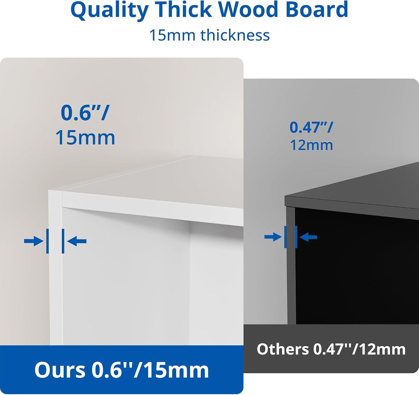 Cozy Castle White Bookshelf, 3-Tier Open Shelf Bookcase, 10 Cube Storage Organizer with Anti-Tilt Device, Freestanding Horizontal Bookshelf Cube Shelf for Bedroom, Living Room