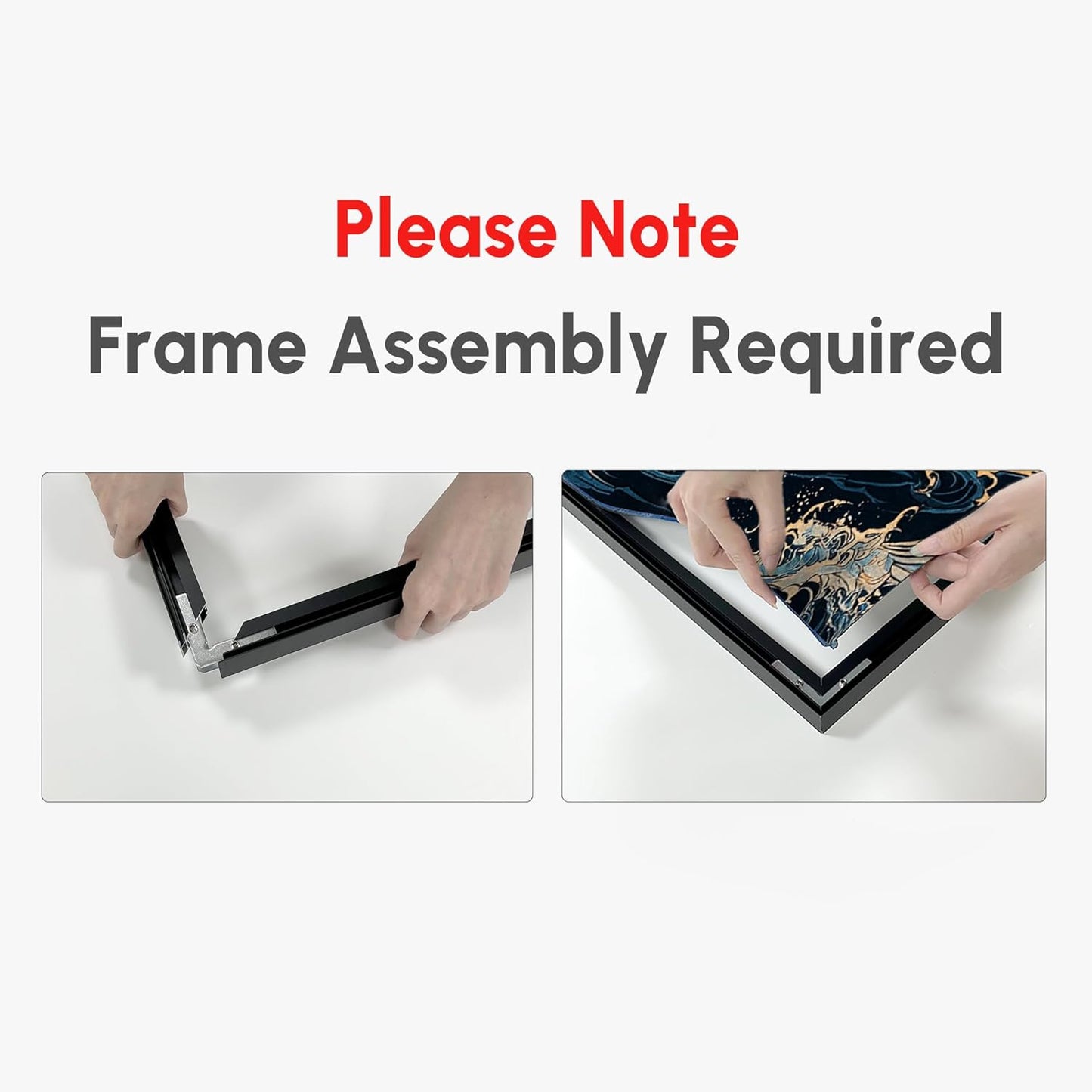 SIGNWIN 36"x72" Extra Large Framed Wall Art Neutral Cloudy Abstract Illustration, Soft Atmospheric Design for Home Living Room Bedroom Decor (Frame Assembly Required)