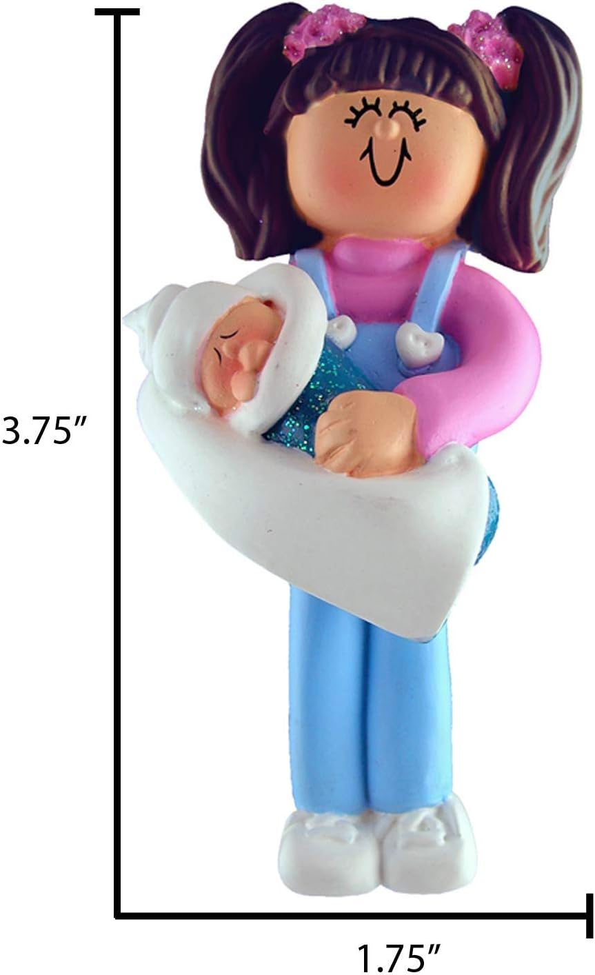 Personalized Sibling Christmas Ornaments 2024 - Sister & Big Sister Custom Family Ornaments for Christmas Tree