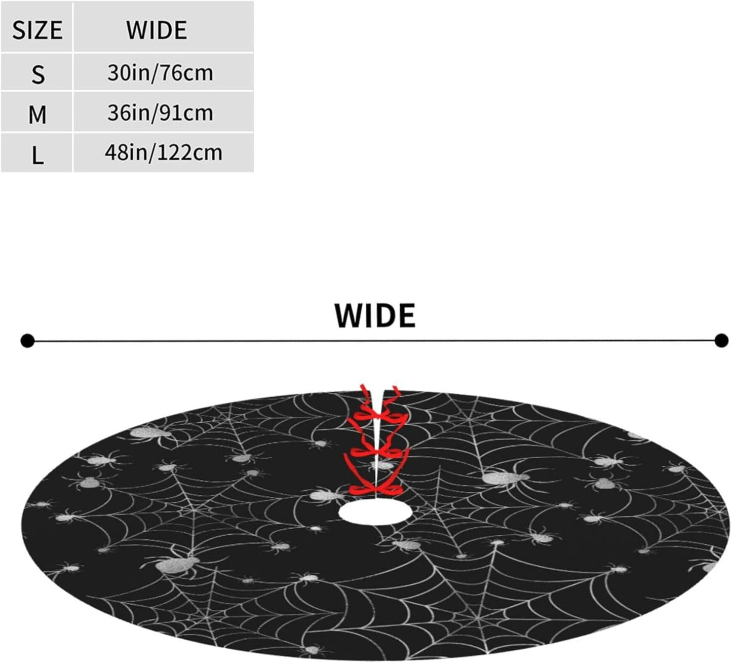 Christmas Tree Skirt,Sliver Spider Web Xmas Tree Skirt Rustic Farmhouse Tree Skirt for Christmas Decor Xmas Holiday Home Party Decorations30