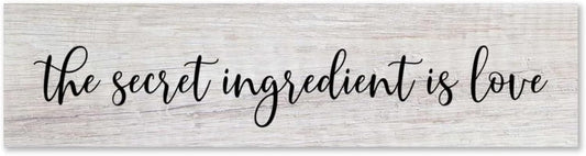 Generic Funny Wood Sign The Secret Ingredient is Love Rustic Wooden Hanging Sign Home Farmhouse Kitchen Wall Decoration 16 x 4 Inch