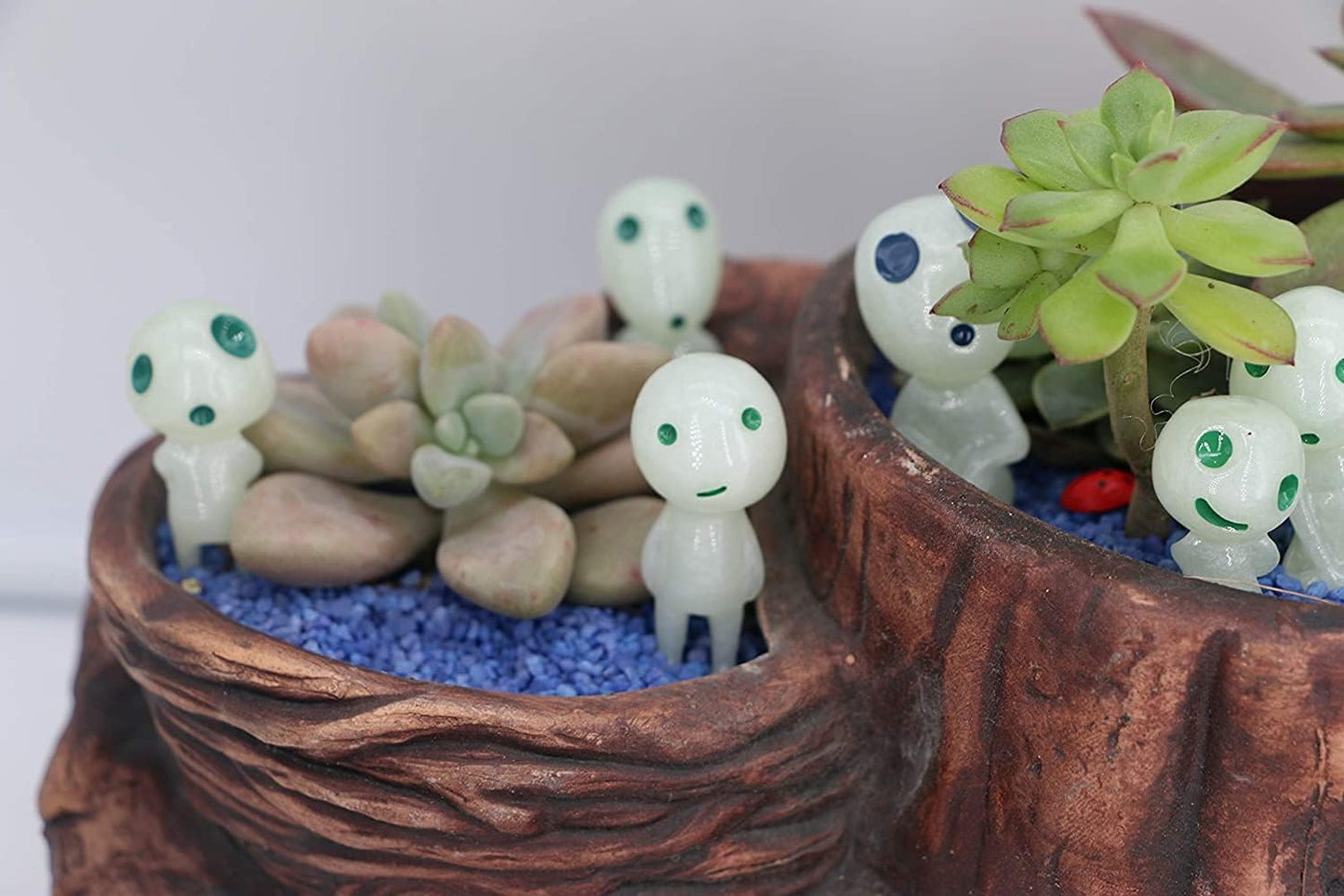 Fairy Garden Accessories Tree Elves Glow in Dark Alien Decor Miniature Luminous Ghost kit for Micro Landscape Decoration Outdoor Status Patio Lawn Yard Kit (20 Green)