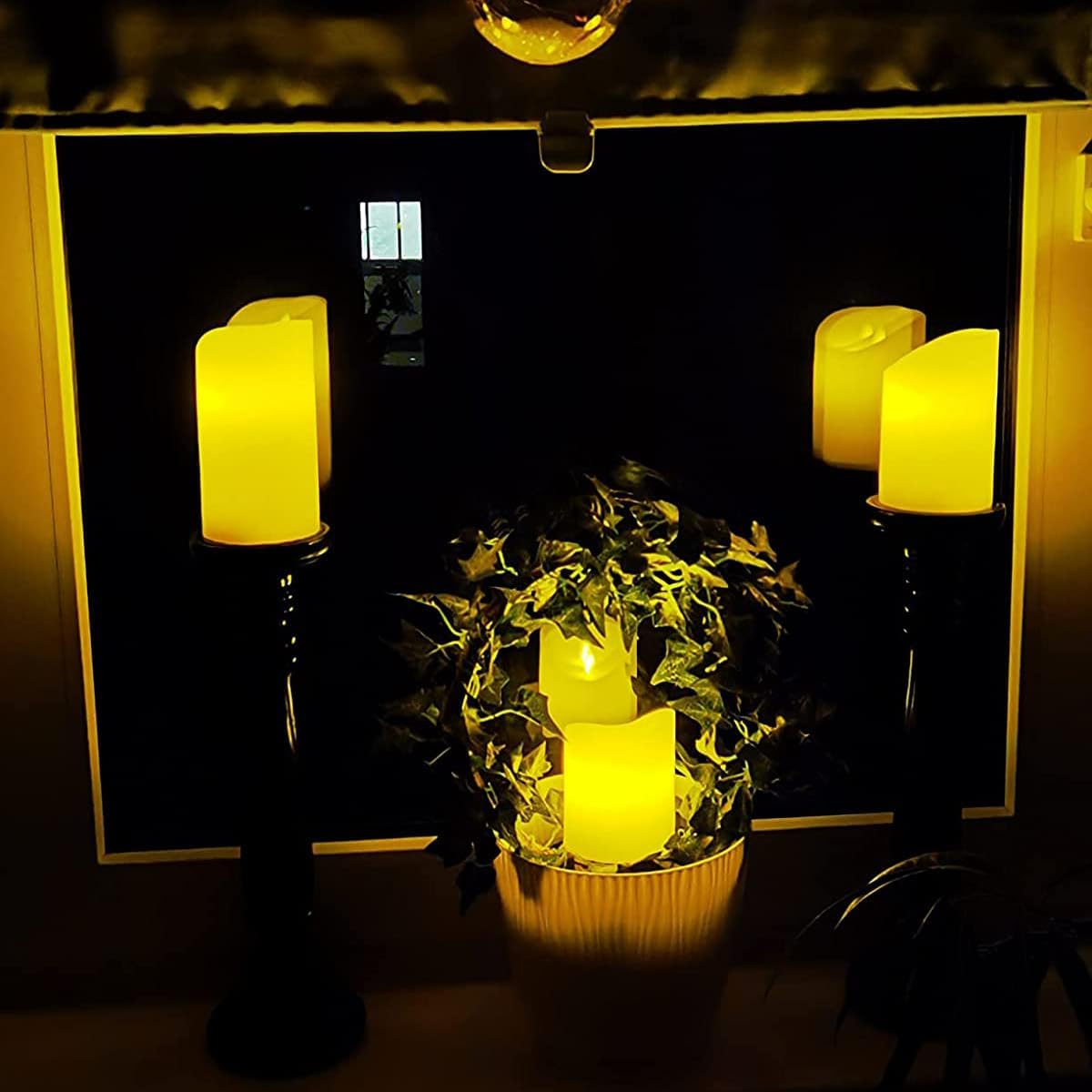 Flameless Battery Operated LED Candles with10key Button Remote Control 24-Hour Timer Set of 3 Electric Flickering Pillar Real Wax，Wedding, Party, Christmas and Home Decoration