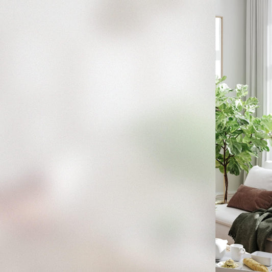 HIDBEA Frosted Window Privacy Film Heat Control UV Blocking, Static Cling Non-Adhesive Reusable Door coverings for Bathroom Home Office (Frosted 35.4 Inch x 32.8 Feet)