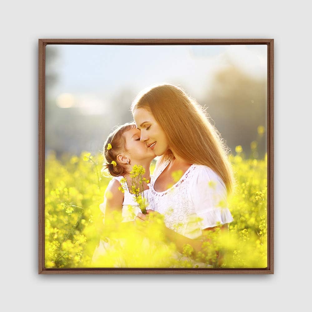 wall26 Framed Custom Canvas Wall Art for Living Room, Bedroom Canvas Prints for Home Decoration Ready to Hang - 16"x16", Natural Frame
