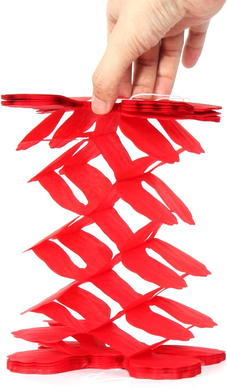 Black White-Red Party-Decorations Streamers Garland - 157Ft Graduation Four-Leaf Clover Hanging Banner,Men Boys Birthday Wedding Baby Bridal Shower Family Gathering Event Supplies Decor Hugtmr