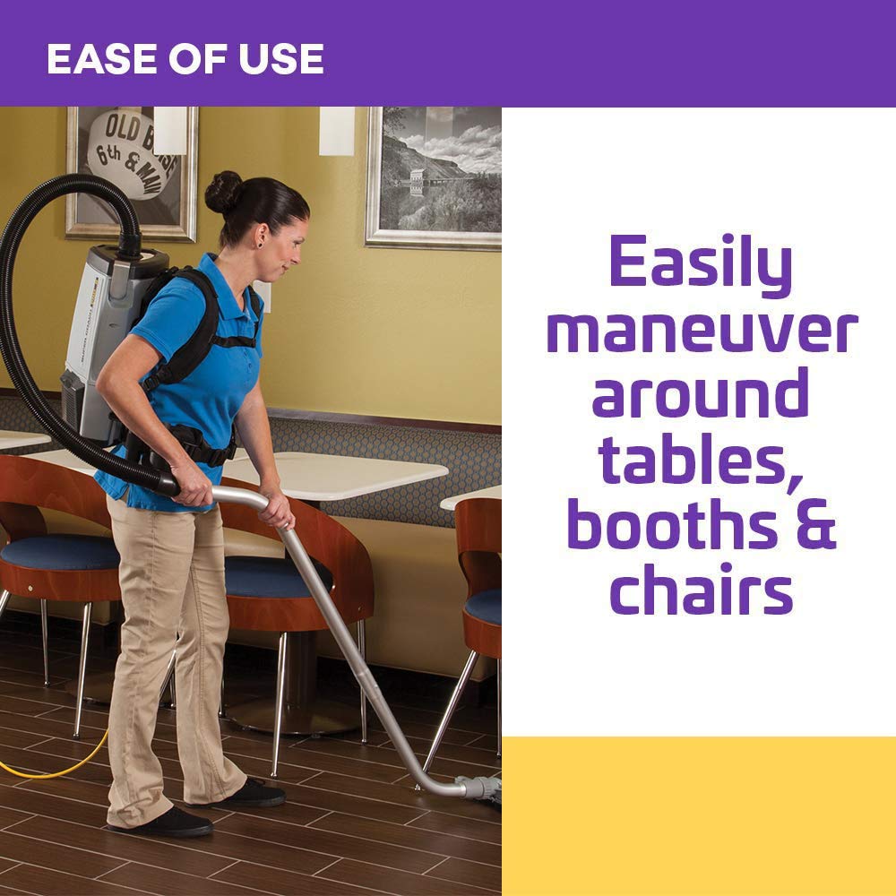 ProTeam Backpack Vacuums, ProVac FS 6 Commercial Backpack Vacuum with HEPA Media Filtration and Restaurant Tool Kit, 6 Quart, Corded