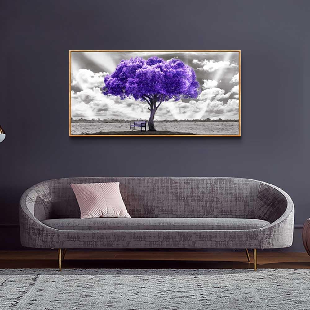 hyidecorart Abstract Black and White Wall Painting Wood Framed Canvas Wall Art For Living Room Large Size Wall Decor For Bedroom Wall Decoration Office Wall Pictures Artwork Ready to Hang 20" x 40"