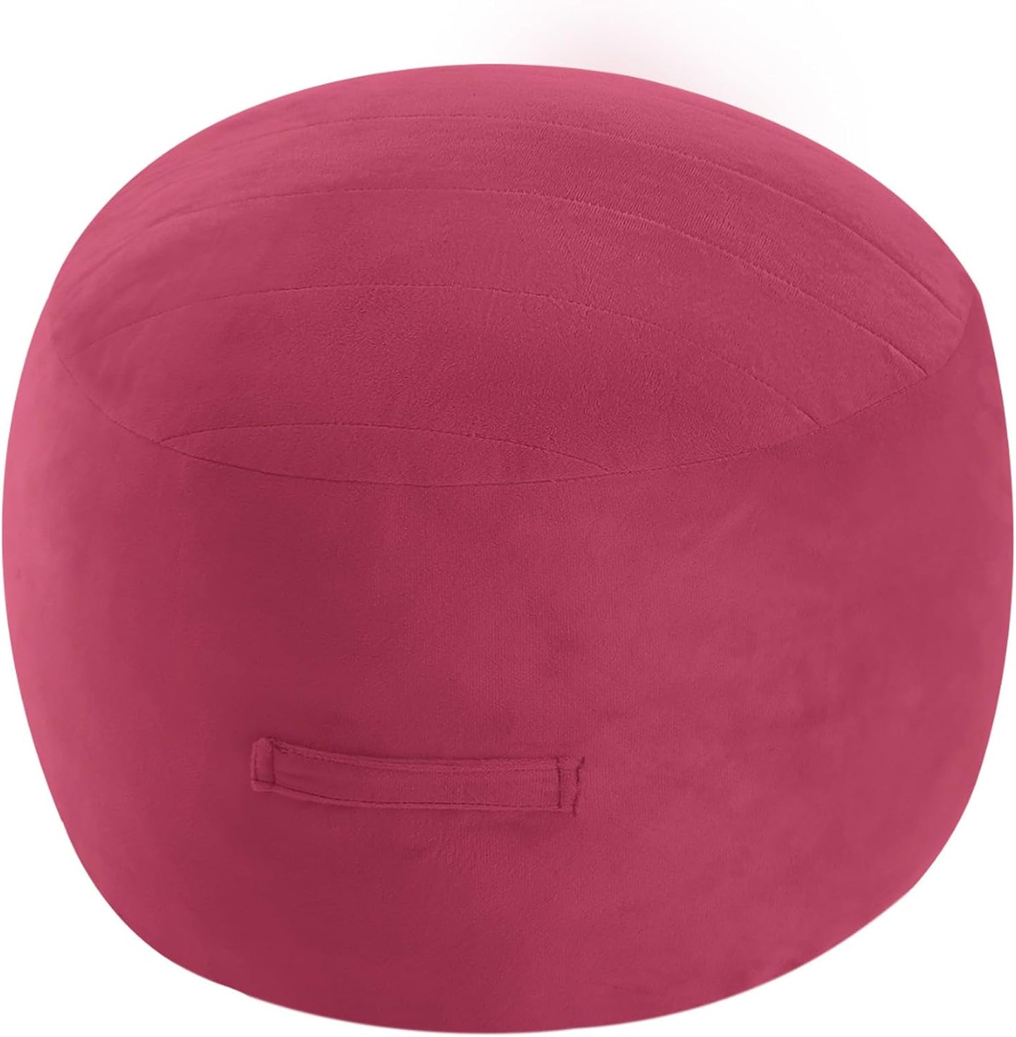 MeMoreCool Round Stuffed Pouf Ottoman Foot Rest, Floor Pouf Foot Stool with Soft Foam Chunk Filling, Small Round Ottoman Footstool Circle Footrest for Living Room