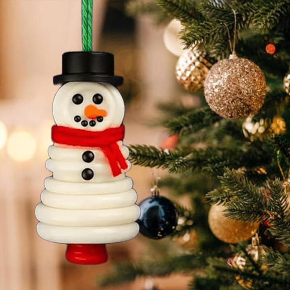 4pcs Button Christmas Tree Ornament Kits, Fun Holiday Decorations for All Ages, DIY Craft Buttons Kit with Christmas Snowman/Santa/Angel, Gifts for Xmas Tree Hanging Decorations (5PCS)