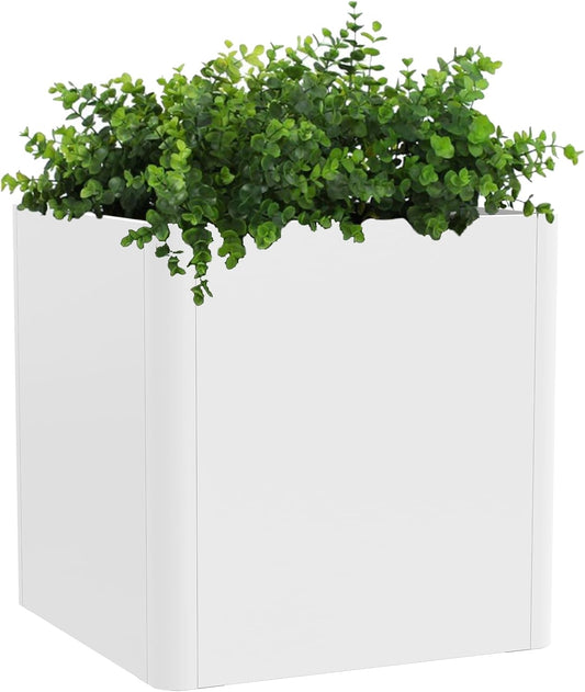 Large Steel Planter Box 26"x26"x26", Heavy Duty Square Metal Planter Box Indoor&Outdoor
