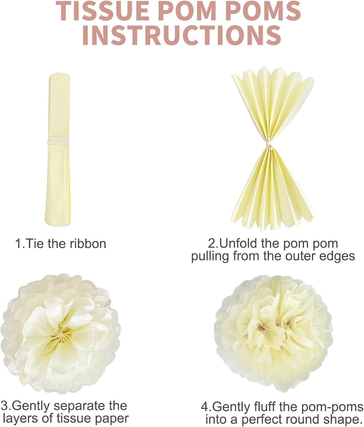 Black Pink Party Streamers Decorative Paper Pompoms for Sweet Cool Party Background, Birthday, Bachelor Party, Baby Shower, Ceiling Wall Hanging