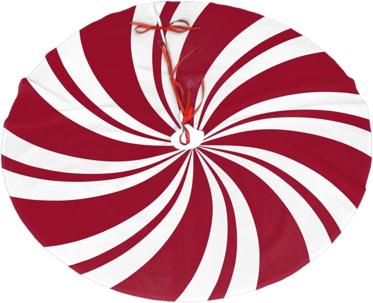 Christmas Tree Skirt,Mint Sugar Double Swirl Candy Xmas Tree Skirt Rustic Farmhouse Tree Skirt for Christmas Decor Xmas Holiday Home Party Decorations48