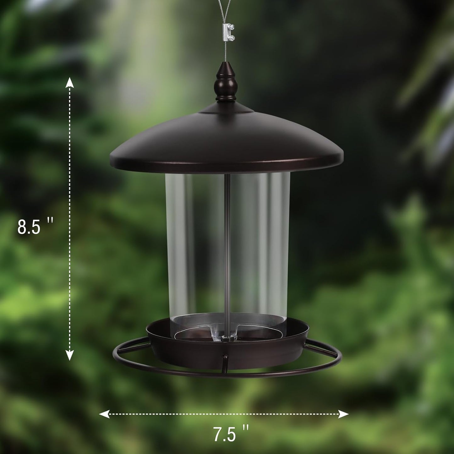 Metal Roof Bird Feeder - Chew Proof for Outdoor