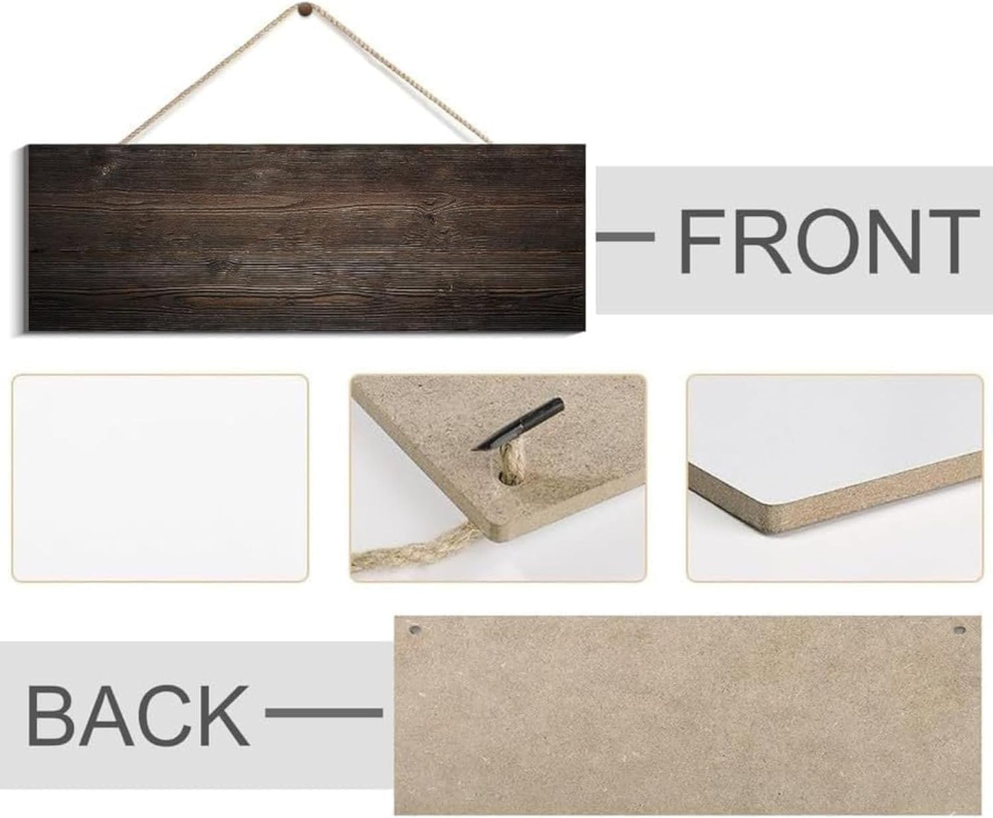 Gather Signs for Home Decor White, Rustic Farmhouse Dining Room Decor Wood Wall Hanging Plaque Gather Wall Decor for Living Room Kitchen Signs 4x16 Inch