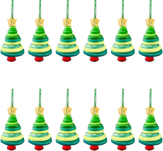 DIY Christmas Button Ornament Making Set - Snowman/Santa/Angel, Fun Holiday Craft Kit for All Ages, Ideal Xmas Tree Hanging Decor & Festive Gifts (C 12)