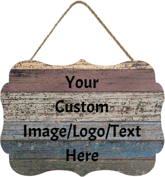 Personalized Custom Wooden Signs with Any Text Name for Home Door Man Cave Bar Family Farmhouse Decorative Home Kitchen Rustic Wall Decor