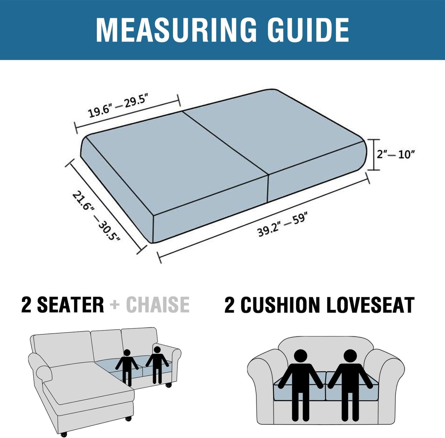 H.VERSAILTEX Super Stretch Stylish Cushions Covers/Furniture Cover Spandex Jacquard Small Checked Pattern Super Soft Slipcover Washable Individual