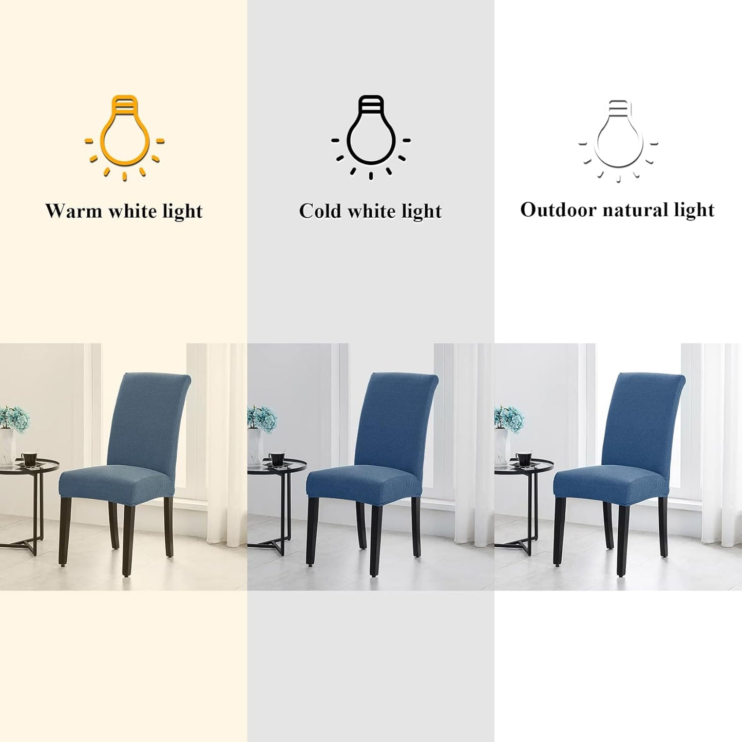 Joccun Chair Covers for Dining Room Set of 2,Dining Chair Slipcovers Stretch Dining Room Chair Covers Seat Protector,Washable Parsons Chair Cover for Home,Hotel(Riverside,2 Pack)