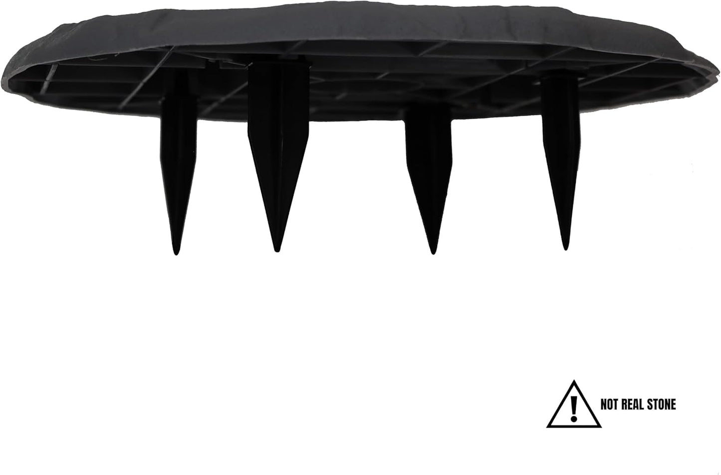 Ei Circular 15.5” Stepping Stones with Ground Stakes - Home or Garden Step Stones for Outdoor Walkway or Pathway Pavers - Resin Material (8, Slate Grey)