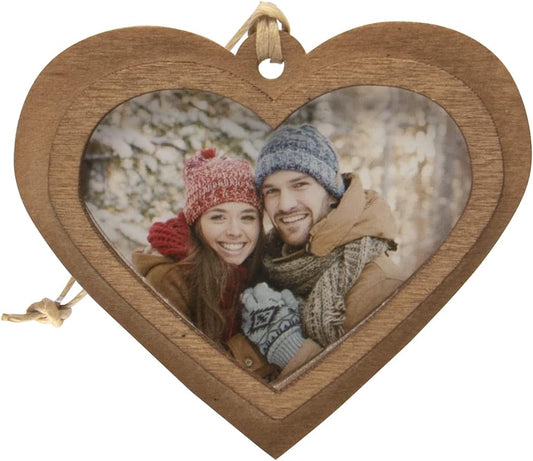 Wood Heart-Shaped 2.25" x 1.75" Photo Ornament - Pack of 10