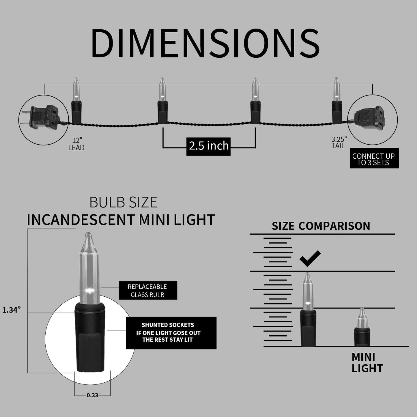 150LIGHTS Orange Purple and Green Extra-Bright with End Connectors Halloween Decorative Lights 9.72m UL Certified Mini String Light Set Waterproof for Halloween Home Garden Tree Party Patio