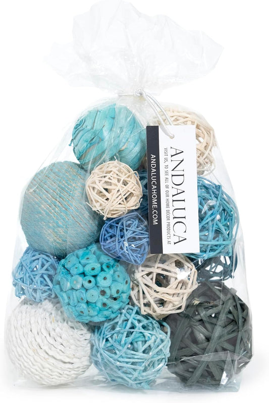 ANDALUCA Decorative Balls Bag Bowl Filler Home Decor (Turqouise Blue)