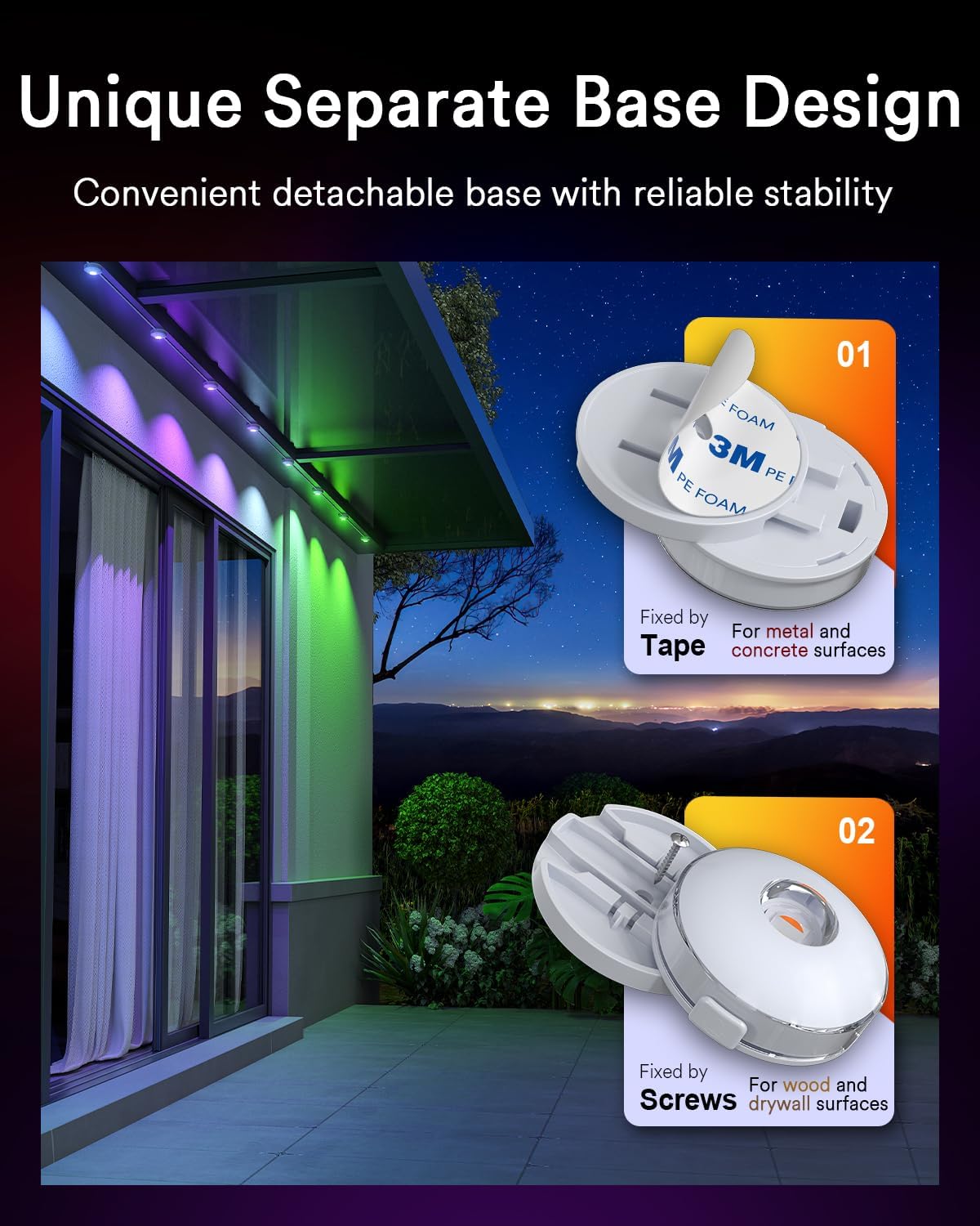 Lumary Permanent Outdoor Lights Max, 105ft with 80 LED Eave Lights 4800LM, RGBAICW Smart Outdoor Lighting IP67 Waterproof, Scene Modes for Daily and Accent Lighting, Works with Alexa/Google Assistant