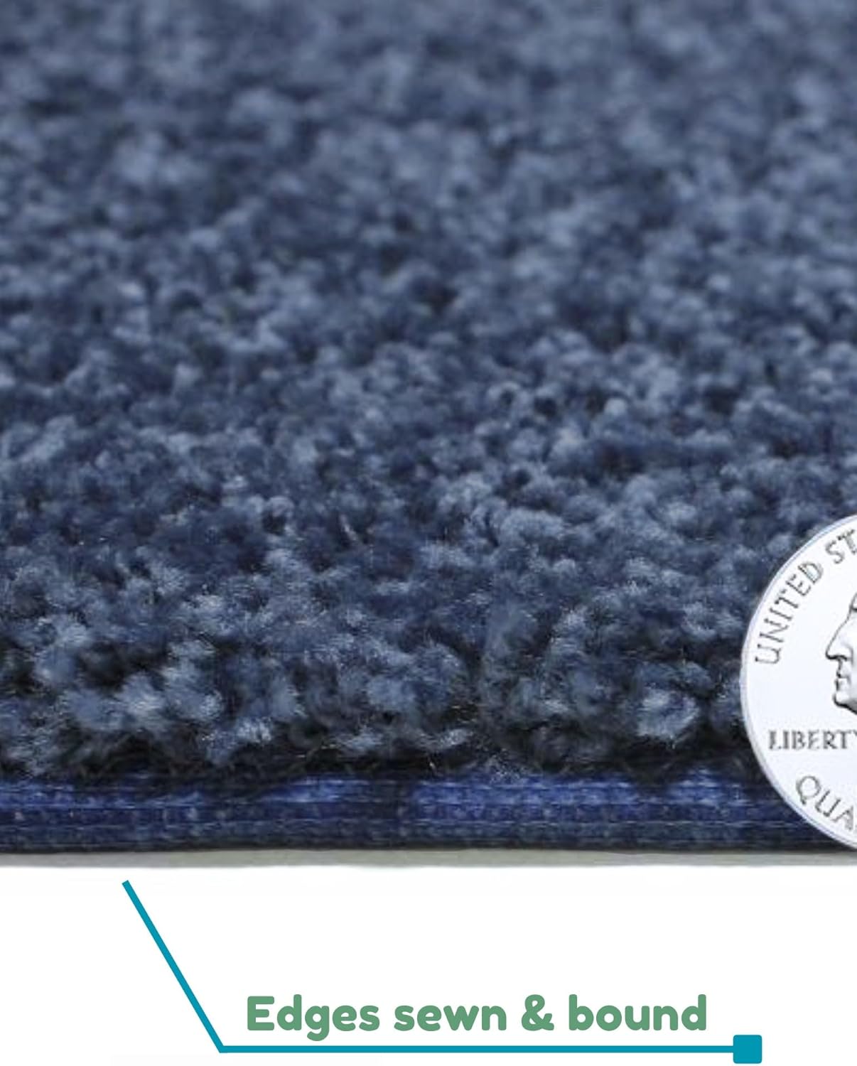 KOECKRITZ Soft and Colorful Kids Classroom Area Rugs (Passes Flammability Pill Test) Many Sizes and Bright Colors to Select from (9' x 12', Navy)