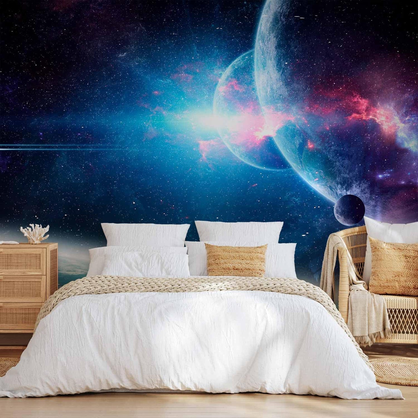 artgeist Wall Mural Cosmos 173x124 in - Peel and Stick Self-Adhesive Wallpaper Removable Large Sticker Foil Wall Decor Print Stars Solar System Universe Space b-C-10047-a-a