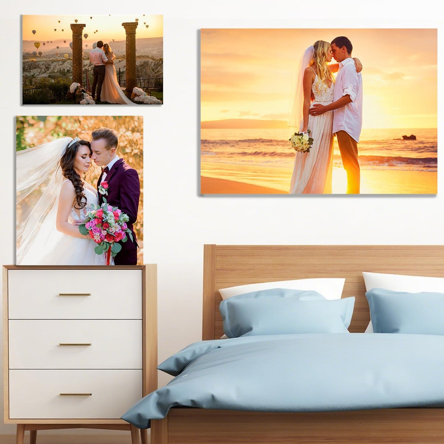 YUNART Ship Next Day - Custom Canvas Prints with Your Photos, Personalized Canvas with Pictures Print for Wall Art Bedroom, Customized Photo Gifts for Couple Men Women Mom Baby Dog Family - 28"x40"