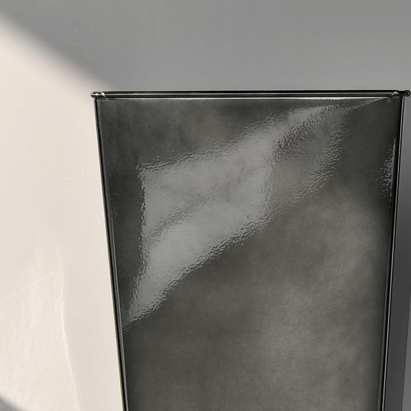 KOL 28''H. Tall Galvanized Steel Glazed Planter with Insert, Set of 2, Planter Pots for Indoor & Outdoor Use, Decorative Flower Plant Pots with Drainage Hole for Front Porch, Patio, Deck - Black