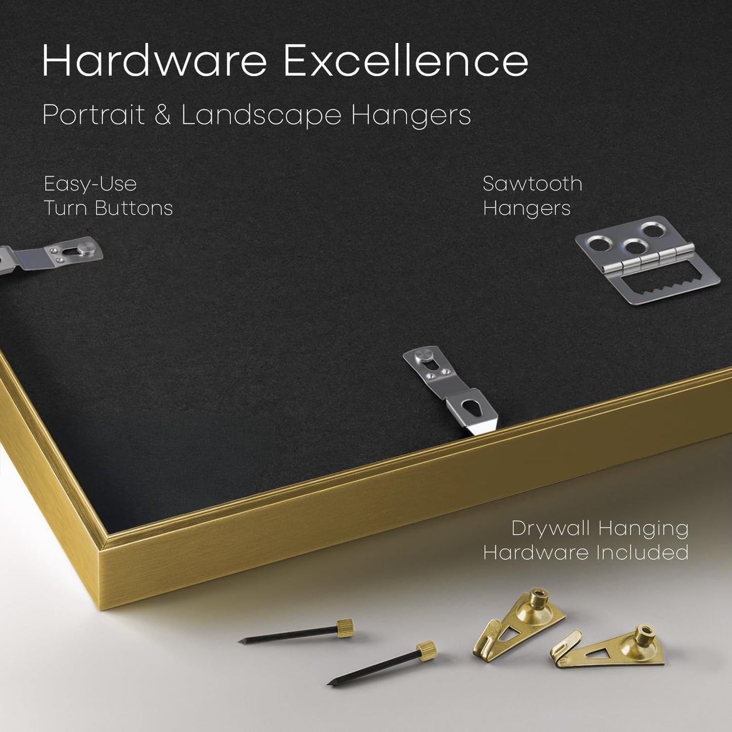 Homeforia Gold Diploma Frame 8.5 x 11, High End Metal 8.5x11 Certificate Frames, 11x8.5 Document Frame for Wall or Tabletop, 8.5 by 11 Letter Size Graduation Frames, Tempered Glass, Wall Kit, Set of 1