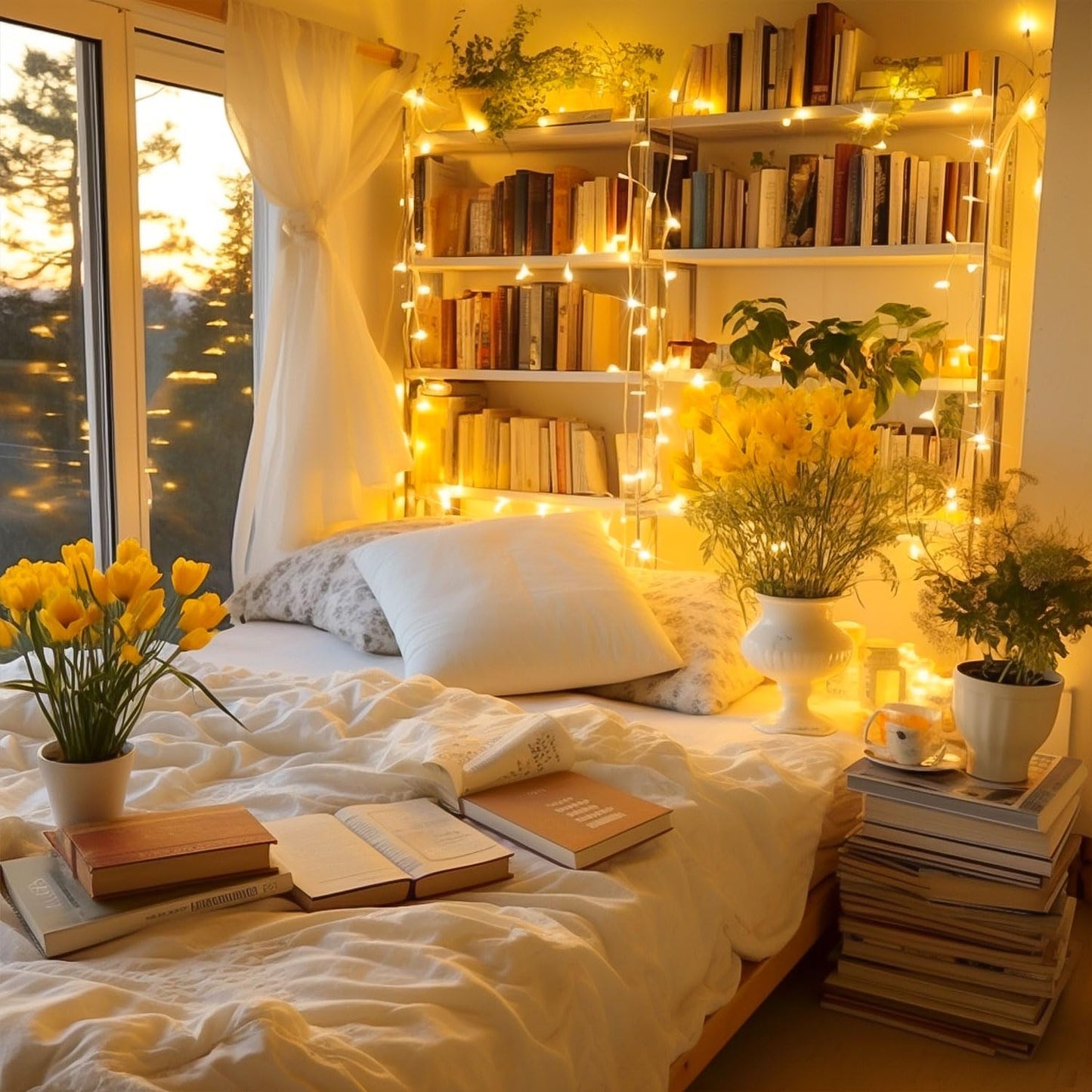 JMEXSUSS Warm White Christmas Lights for Bedroom, 300 LED String Lights Indoor Outdoor Waterproof Clear Wire, 8 Modes Fairy String Lights Plug in for Christmas Tree Bedroom Holiday Christmas Decor