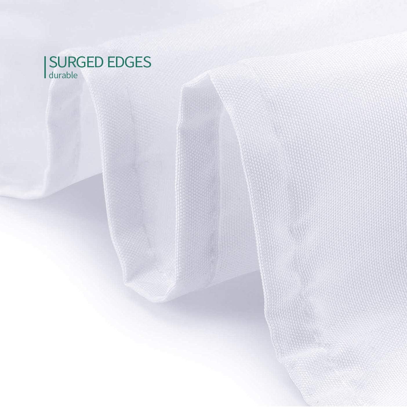 Surmente White Tablecloth for Round Tables, 70-inch Round Table Cloths for Weddings, Banquets, or Restaurants