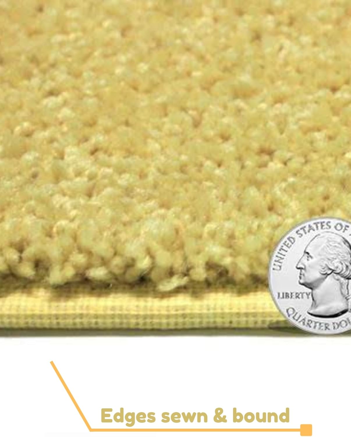 KOECKRITZ Soft and Colorful Kids Classroom Area Rugs (Passes Flammability Pill Test) Many Sizes and Bright Colors to Select from (8' x 8', Lemon)