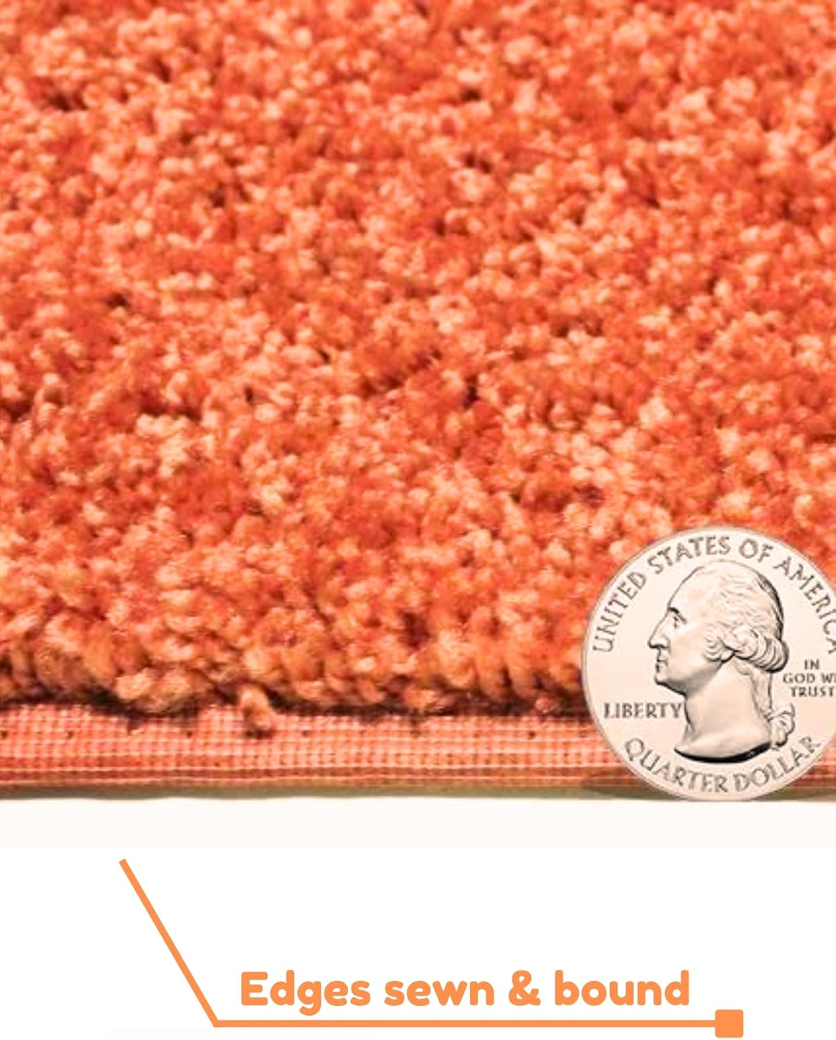 KOECKRITZ Soft and Colorful Kids Classroom Area Rugs (Passes Flammability Pill Test) Many Sizes and Bright Colors to Select from (5' x 7', Tangerine)