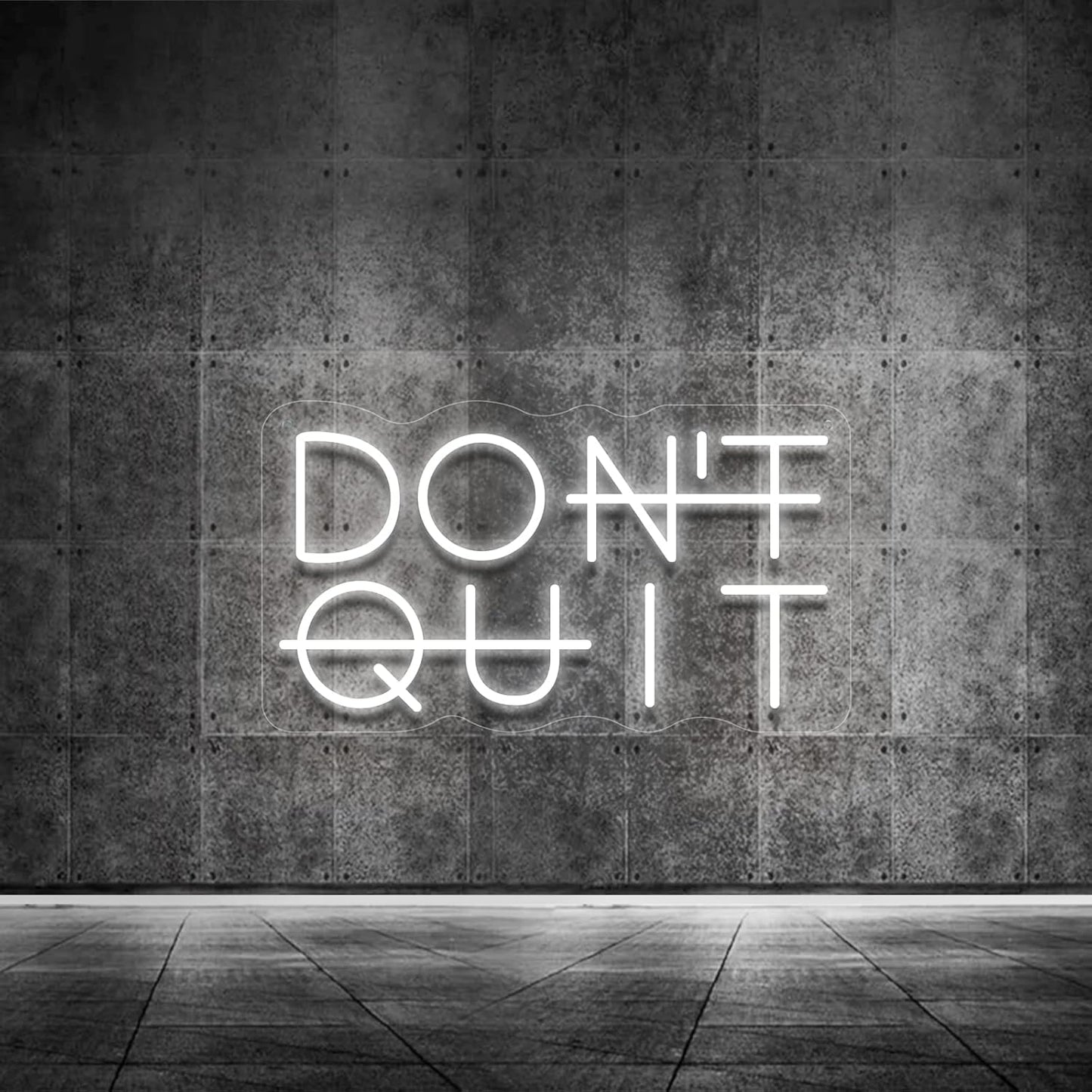 Don't Quit LED Neon Sign for Wall Decor, DO IT Neon Lights Party Decorations, USB Powered Switch Lighting Adjustable for Office, Gym, Man Cave, Gamer Room Decor