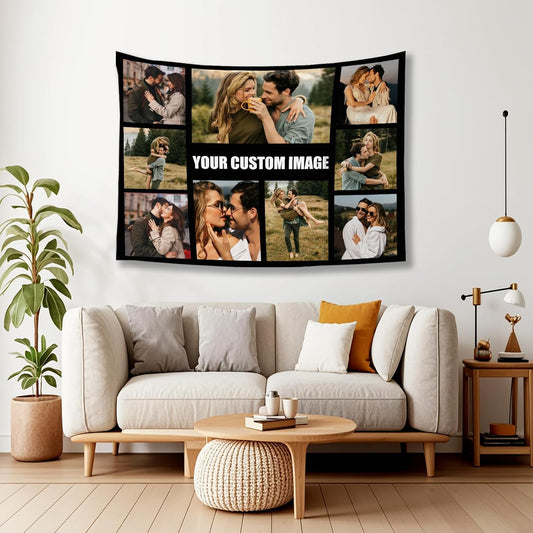 Custom Tapestry For Wall Bedroom Custom Backdrop Personalized Image Text Photo Customized Funny Tapestry Banners And Signs Multiple Pictures Horizontal Tapestrys