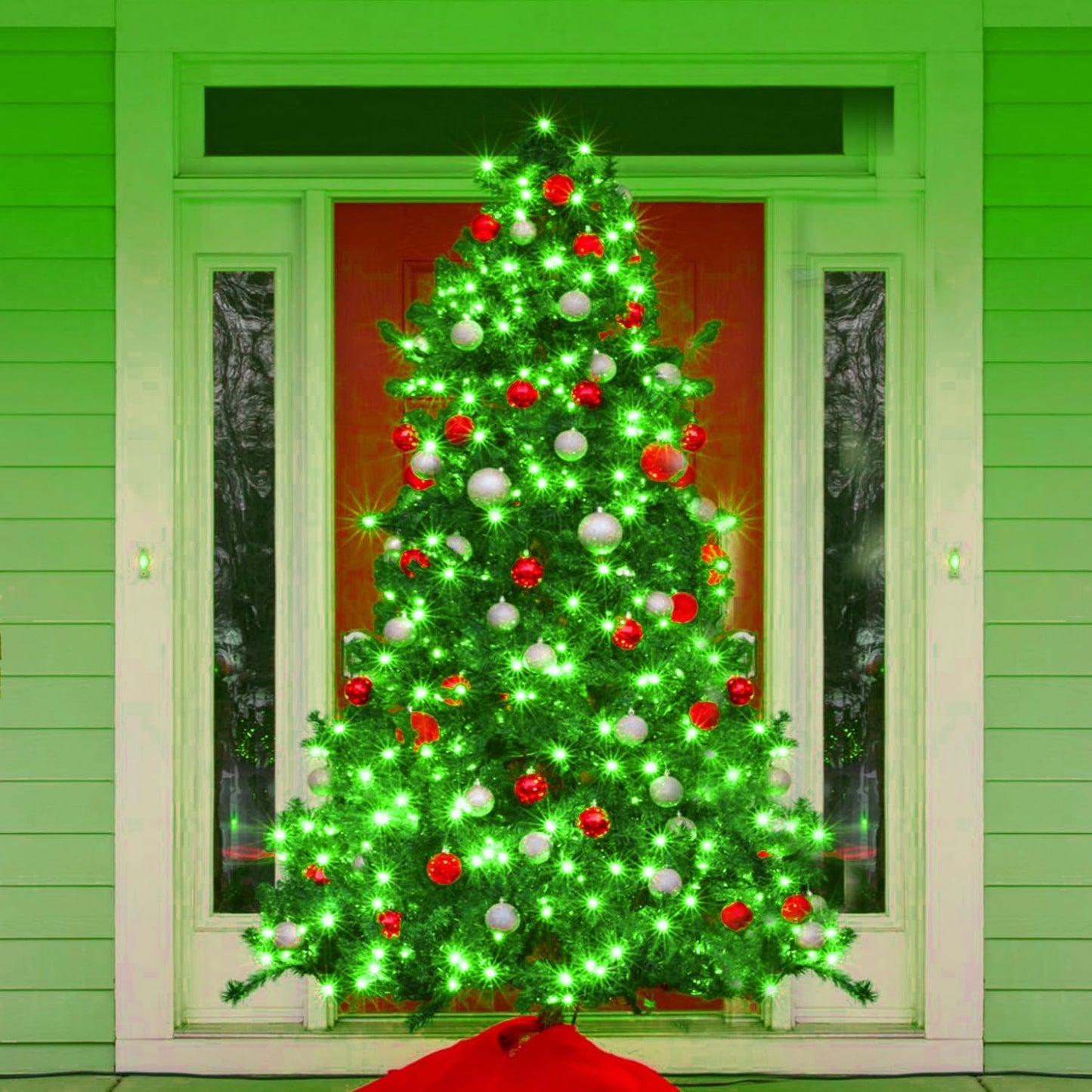 400 LED Green String Lights, 132ft Green Halloween Lights Indoor Outdoor Clear Wire 8 Modes Christmas Lights Plug in Waterproof Twinkle Fairy Lights for Room Tree Christmas Halloween Decorations