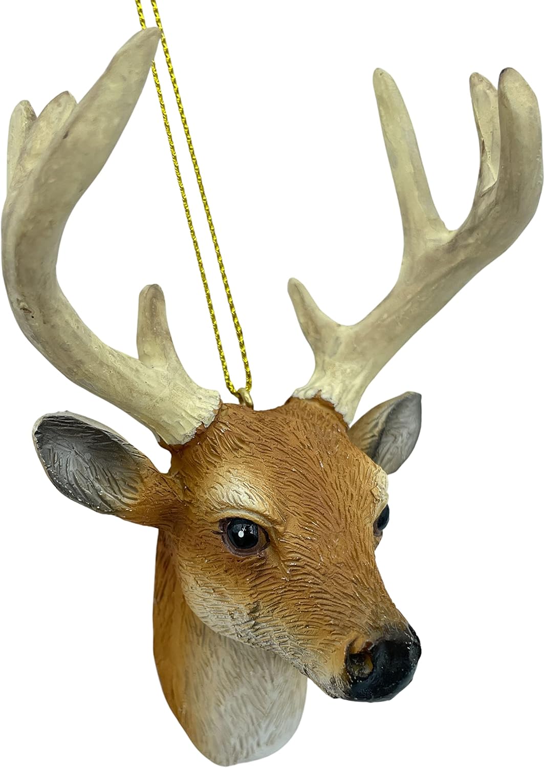 Deer Bust Head Hunters Antler Rack 8 Point Buck Hunting Christmas Tree Ornament