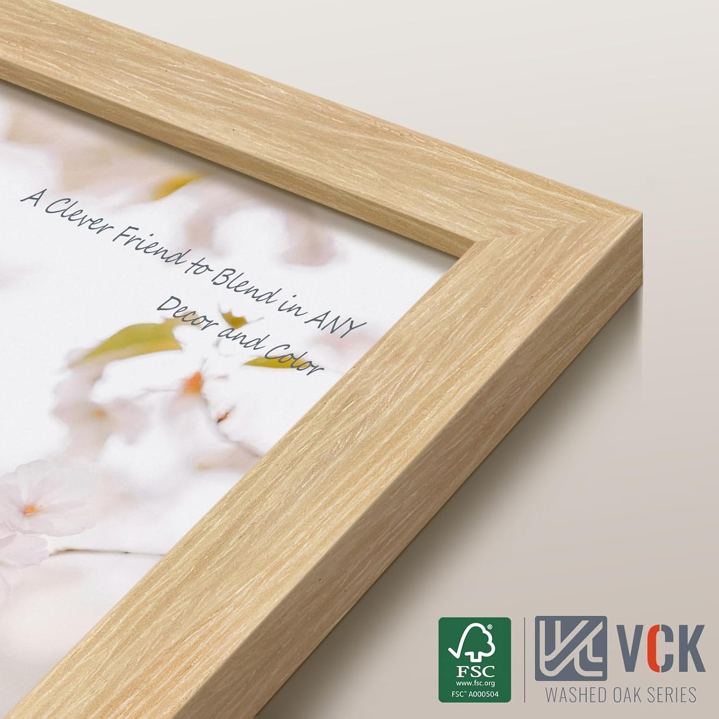 VCK 27x40 Oak Poster Frame 3 Pack, Natural Solid Wood Picture Frames, Wall Gallery Frame