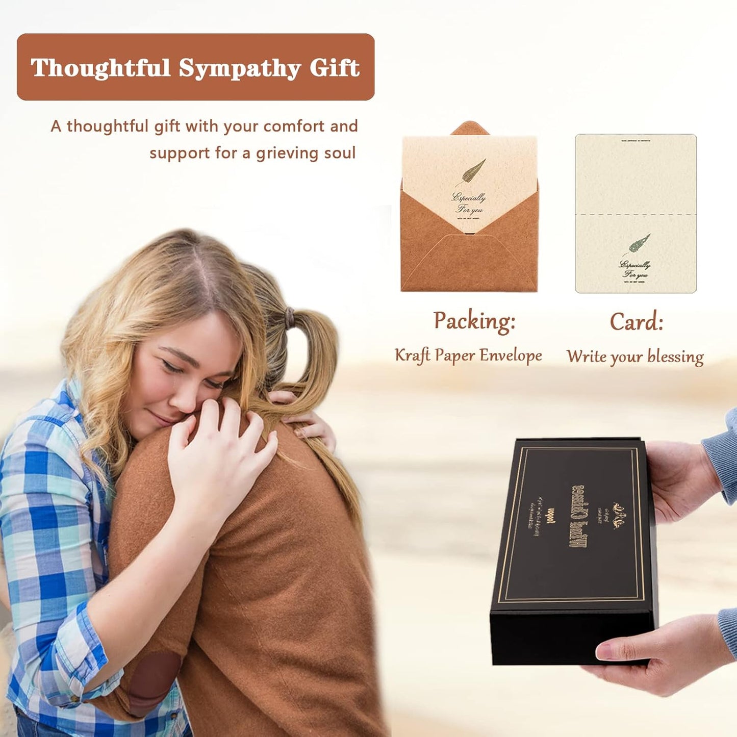 Memorial Sympathy Wind Chimes, Sympathy Gift Baskets in Memory of a Loved One Mother Father for Memorial/Bereavement/Condolence, 30" Wooden