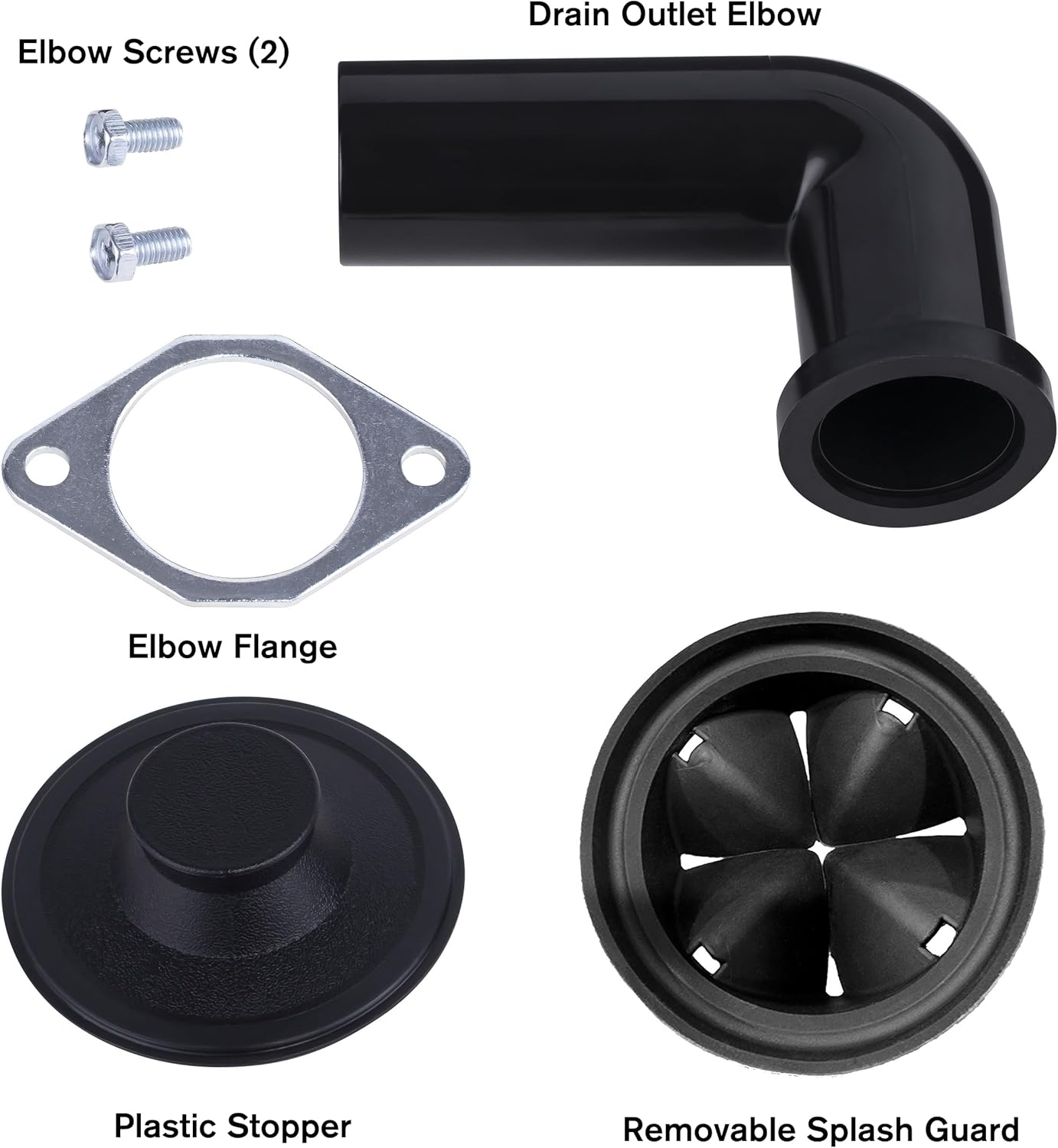 Waste Maid 10-US-WM-058-3B Garbage Disposal Anti-Jam Stainless Steel Food Waste Grinding System, 1/2 HP Economy, Black