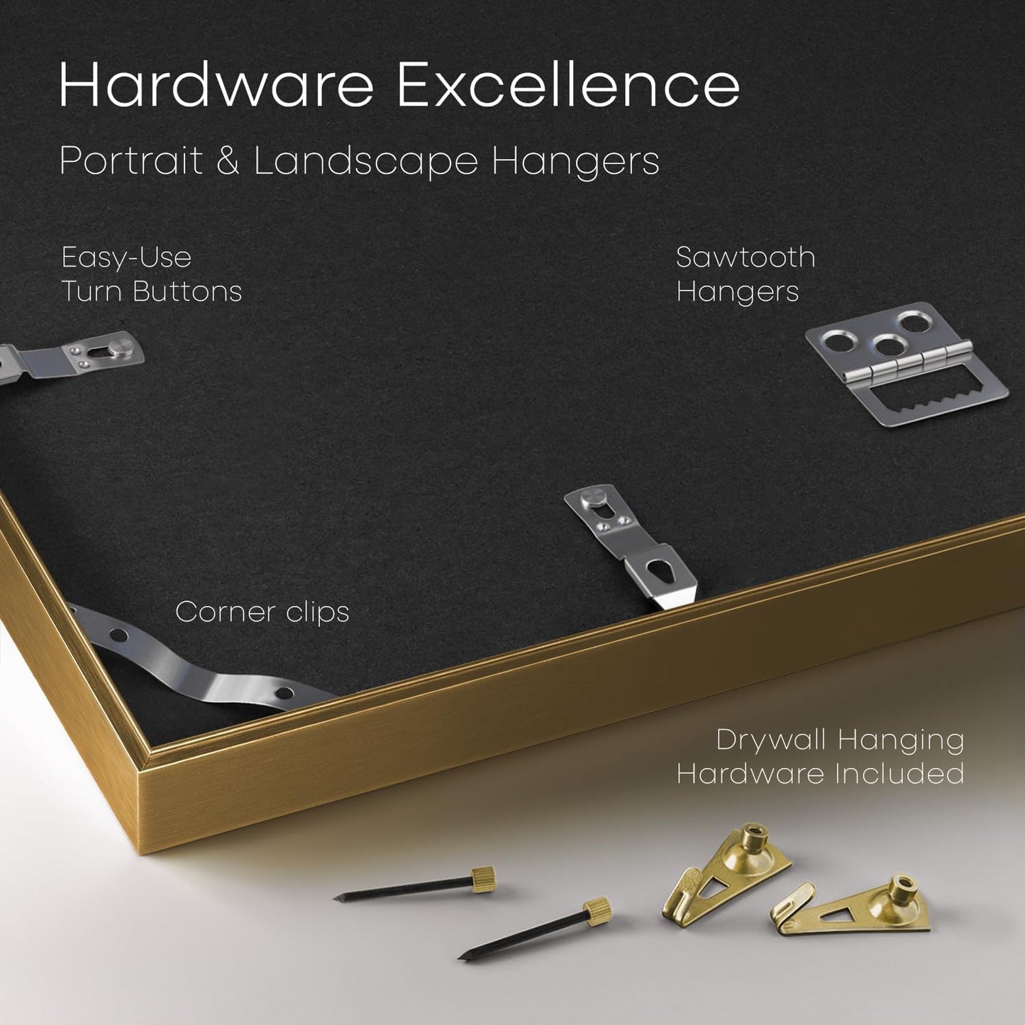 Homeforia 15x15 Picture Bronze Frame, High End Metal 15 x 15 Square Poster Frame with Mat 11 x 11 Photo, 15x15 Brass Frame Matted to 11x11 Print, 15by15 Thin Frames, Tempered Glass, Wall Kit, Set of 1