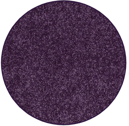 KOECKRITZ Soft and Colorful Kids Classroom Area Rugs (Passes Flammability Pill Test) Many Sizes and Bright Colors to Select from (9' Round, Eggplant)