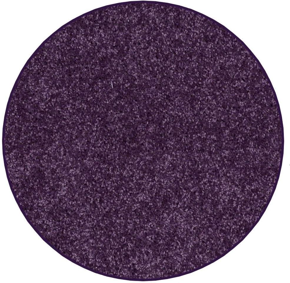 KOECKRITZ Soft and Colorful Kids Classroom Area Rugs (Passes Flammability Pill Test) Many Sizes and Bright Colors to Select from (10' Round, Eggplant)