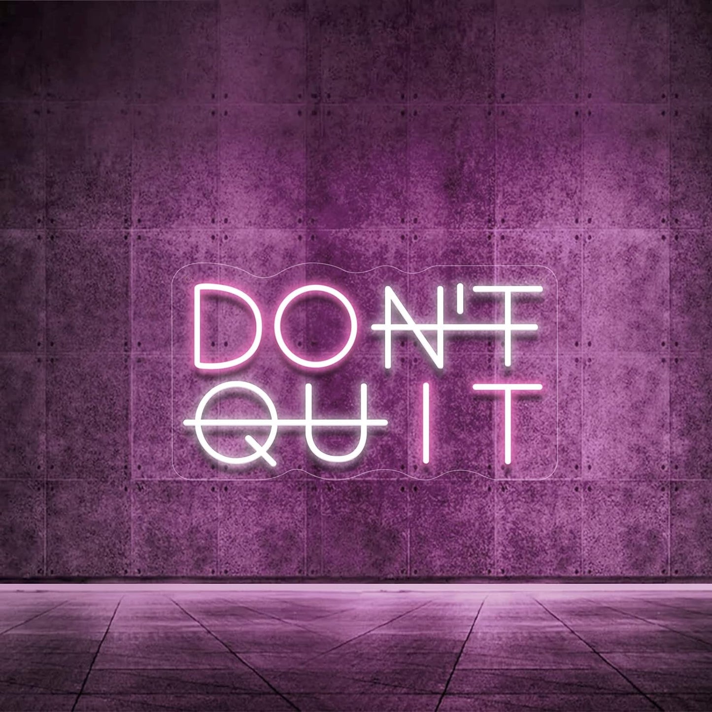 Don't Quit LED Neon Sign for Wall Decor, DO IT Neon Lights Party Decorations, USB Powered Switch Lighting Adjustable for Office, Gym, Man Cave, Gamer Room Decor