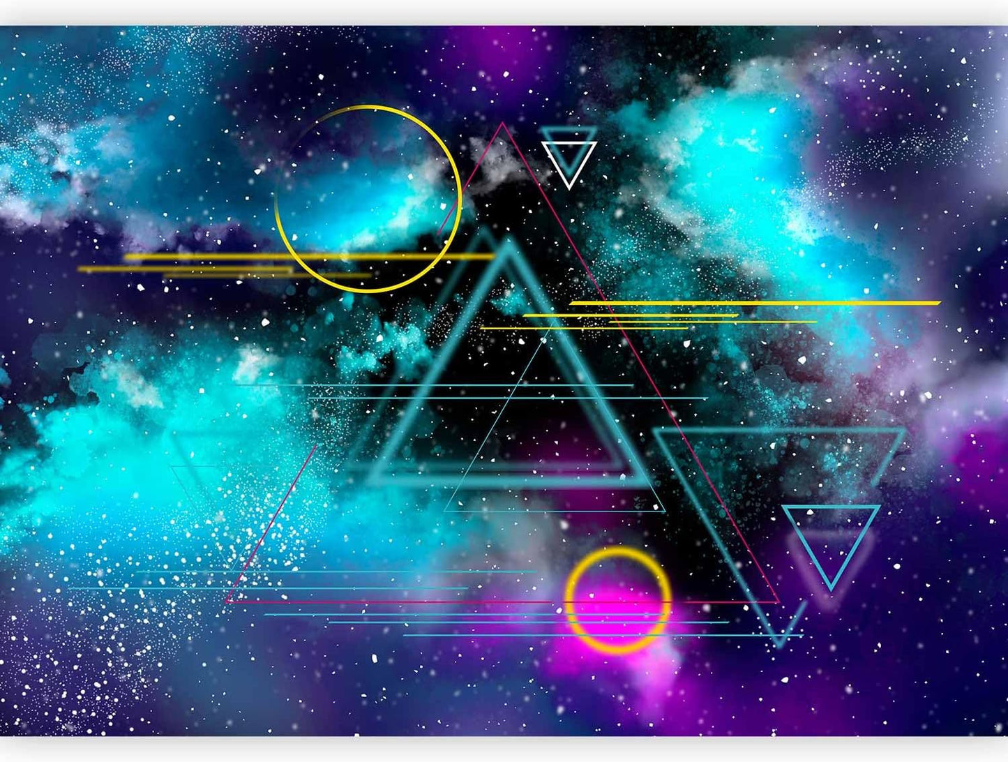 artgeist Wall Mural Galaxy 193x138 in - Peel and Stick Self-Adhesive Wallpaper Removable Large Sticker Foil Wall Decor Print Design Mural Cosmos Galaxy Cosmonaut Astronaut a-A-10328-a-a